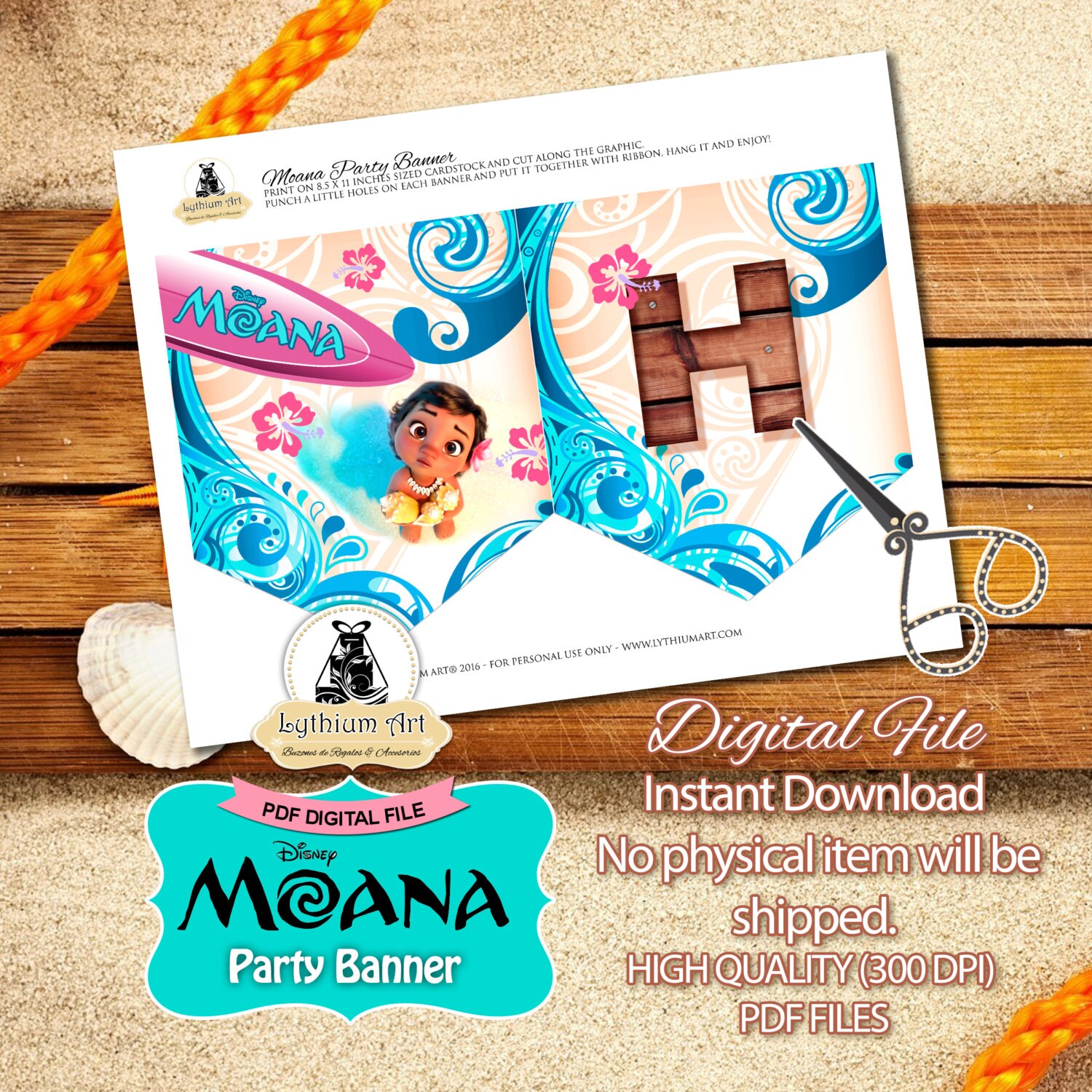 Moana Banner Moana Party Banner Moana Printable Banner