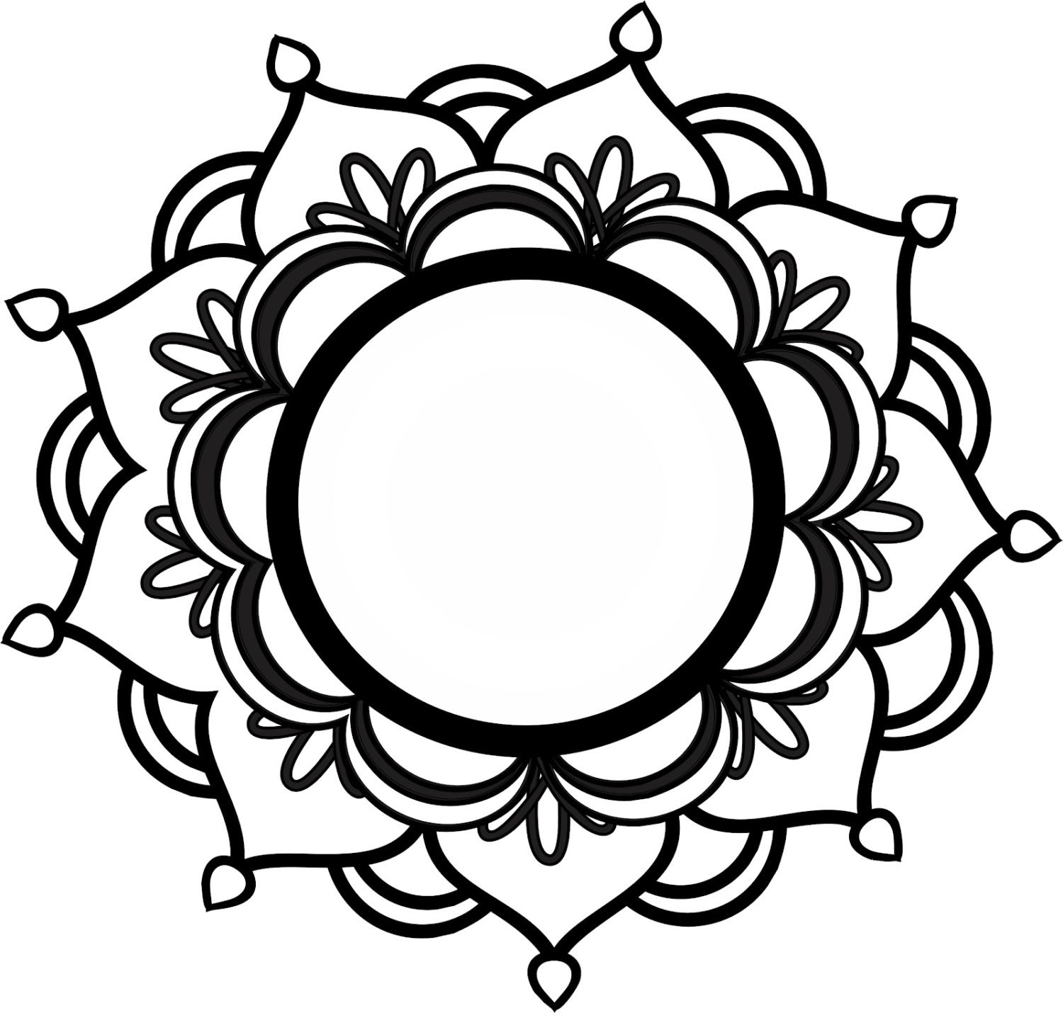 Monogram Mandala SVG
