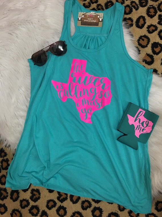 The River Is Calling Racerback Tank. Texas Tank by ShopDoubleH