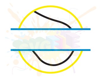 Tennis SVG Files for Cutting Sports Cricut Monogram Balls - SVG Files for Silhouette - Instant Download
