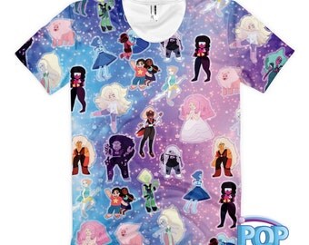Steven Universe Inspired Shirt Steven Universe All Over Print Shirt Womens Kids & Mens Sizes *MADE 2 ORDER*