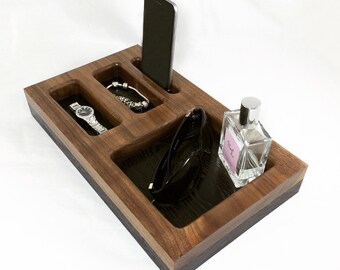Nightstand Organizer, Docking Station, iPhone Dock, Tech Organizer, Cell Phone Stand, Gift for Her, Anniversary Gift, Birthday Gift