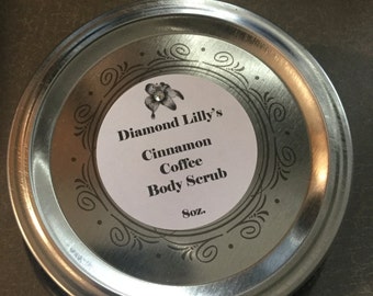 All Natural Moisturizing Coffee Body Scrub Infused with Essential Oils, 8 oz Size