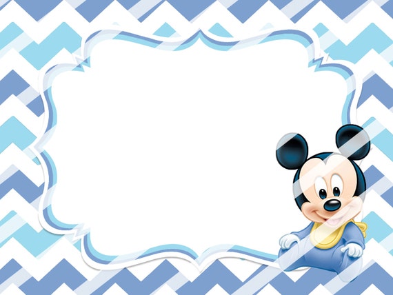 Baby Mickey Mouse Birthday Gift Tags Mickey Place By Andabloshop