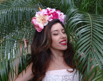 Full Moon Charged Goddess Crown/Romantic/Garden/Shower/Bridal/Bohemian/Gypsy/Festival/Goddess/Lana Del Rey/Frida Khalo/Tropical/Flower Crown