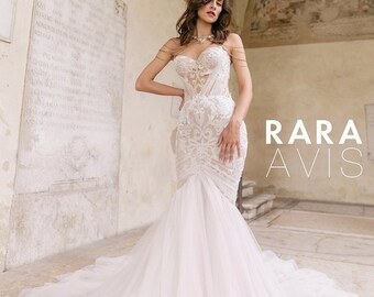 Lace bridal dress, TEINI, sexy wedding dress, bridal gowns