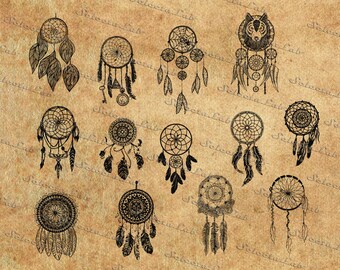 Digital SVG PNG dreamcatcher, dream catcher, talisman, good luck, indian, nightmare, clipart, vector, silhouette, instant download
