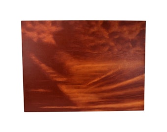 Abstract Red Sky at Dusk Cloud Painting Skyscape by Chicago Artist Kopala #5