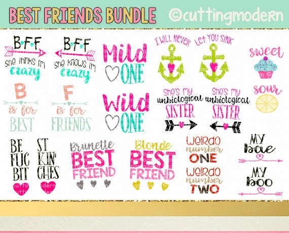 Download SVG Best Friends Bundle Commerical Use Ok Huge Savings