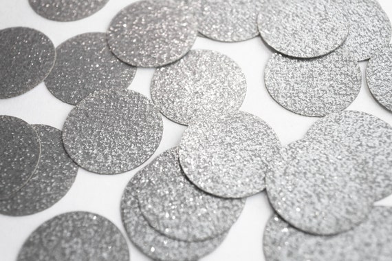 Silver Confetti Glitter Confetti Large Confetti Circle