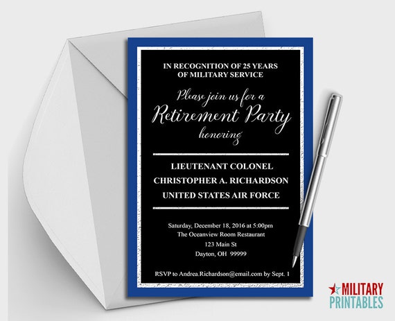 Air Force Retirement Invitations 6