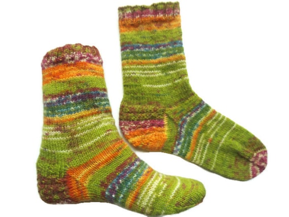 Knitted wool socks, green socks, short socks, non shrink socks, women's socks, ankle socks, wool socks, comfortable socks, soft, cozy socks