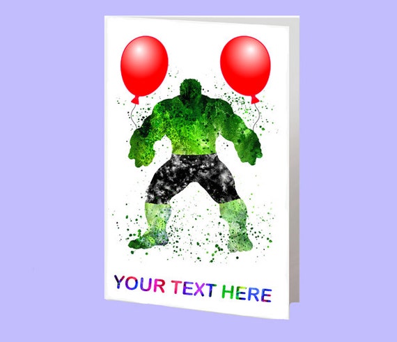 items similar to hulk cardhappy birthday cardbirthday invitation