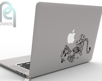 Calvin and Hobbes - cute and creative High Quality matte vinyl macbook or laptop decal, sticker SKU - PPMD064
