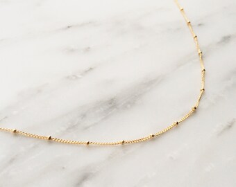 Satellite Chain Choker / Gold Choker / Choker Necklace / Dainty Choker / Gift, Birthday Idea