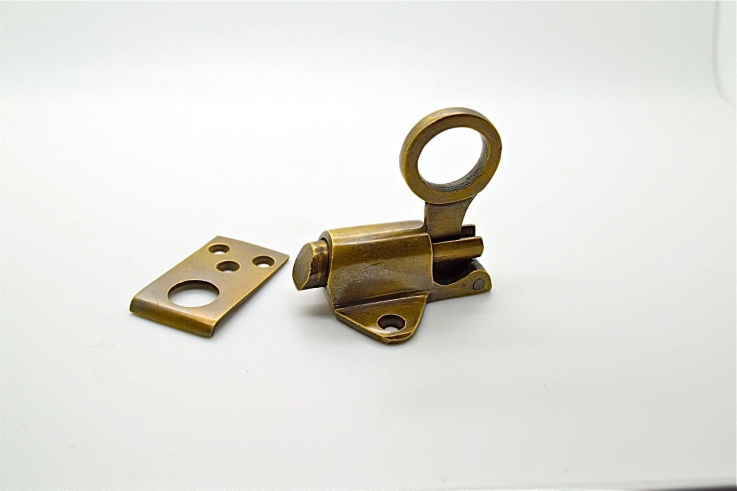 vintage Brass catch. window lock catch. Latch lock catch.