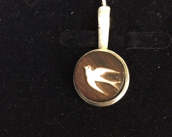 Art Deco bird pendant