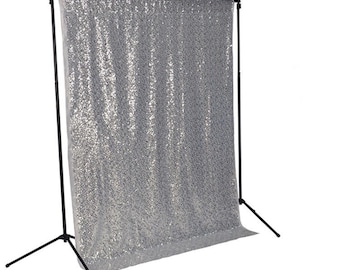 SALE! Silver sequin photo backdrop, sequence, wedding photo booth, photography, background, glitz, silver sequence fabric, curtain, diff col