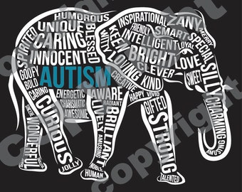 Autism Awareness Elephant Tshirt