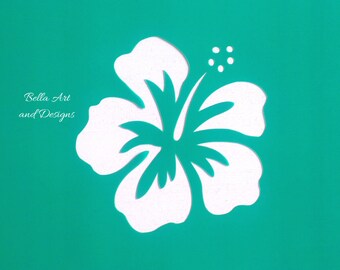 Hibiscus stencil | Etsy