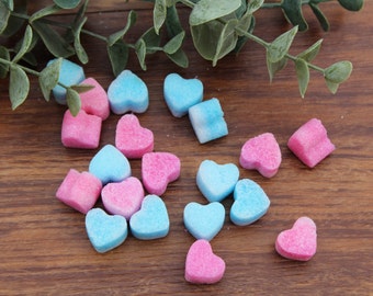 Baby Shower Pink and Blue Heart Shaped Sugar Cubes