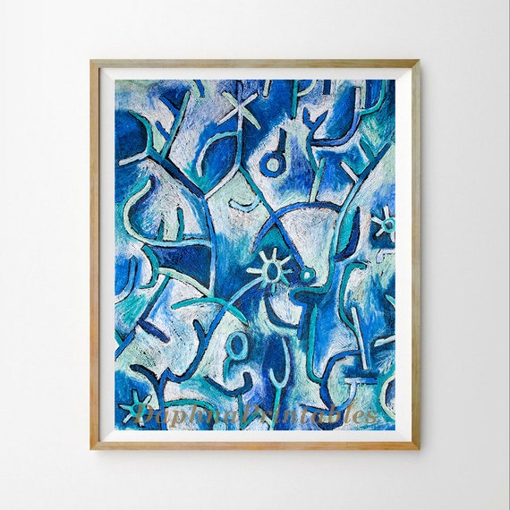 Blue posterBlue printable artbedroom by DaphnaPrintables on Etsy