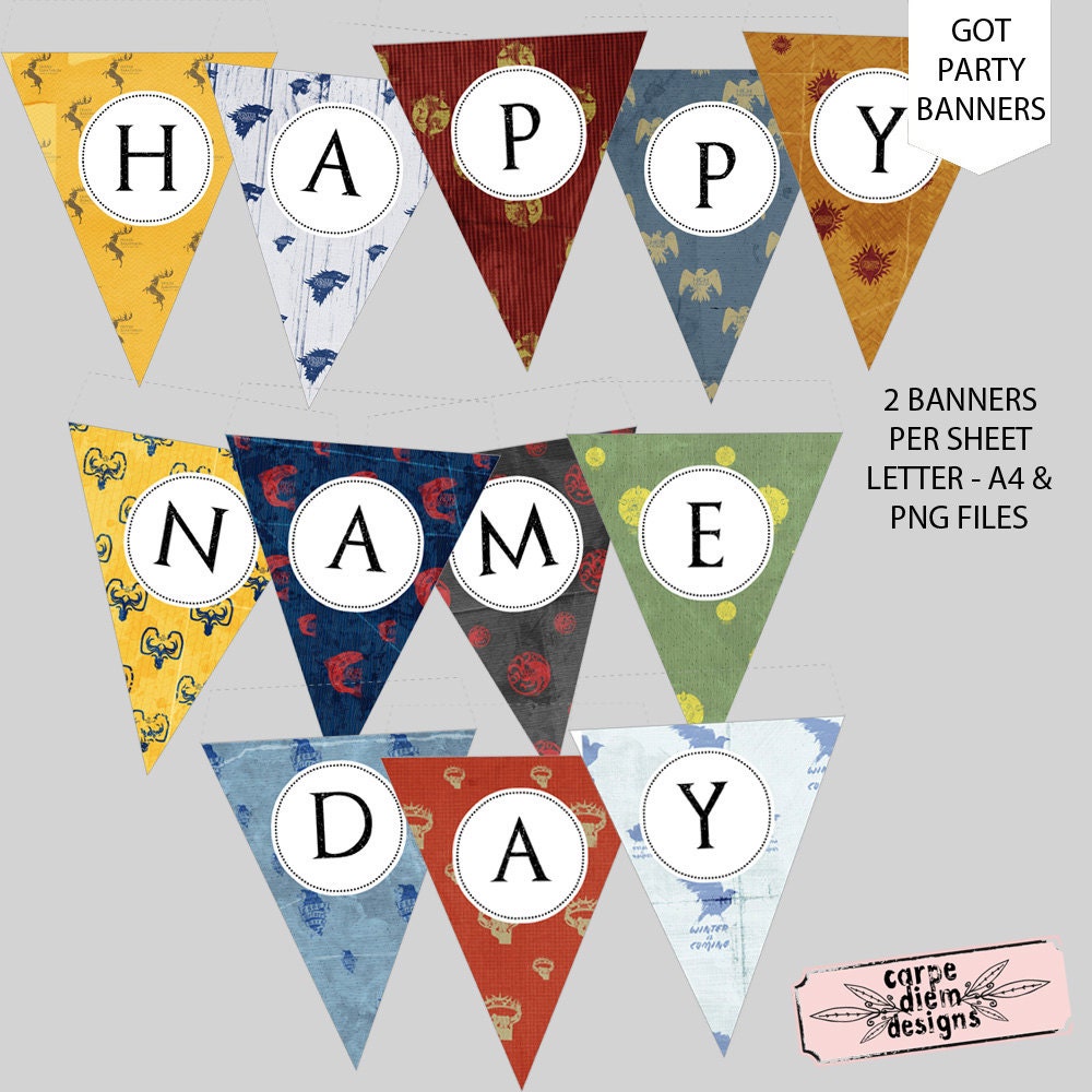 Game of Thrones Digital Party Printables Banners II