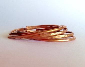 Copper bangle bracelets - free shipping! birthday anniversary bridesmaids gift mother's day Arizona sister unique mom dainty girlfriend