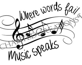 Where words fail music speaks | Etsy