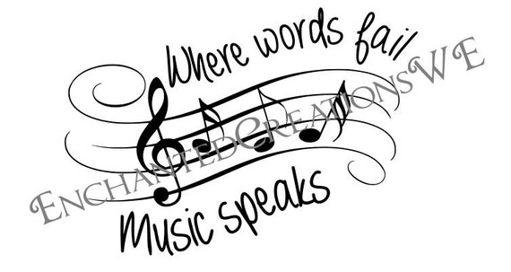 SVG file Where words fail music speaks