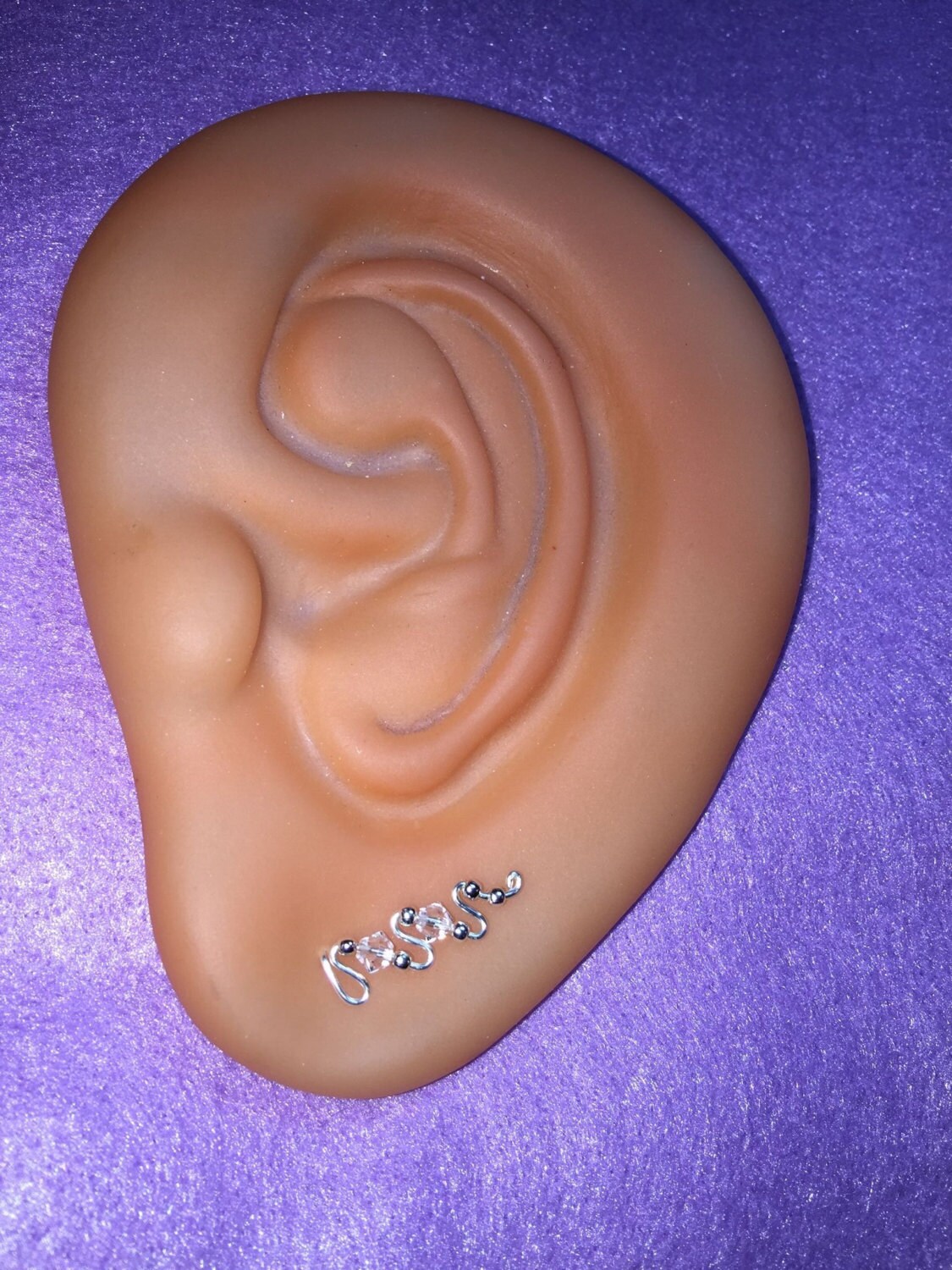 Crystal Birthstone Ear Climbers