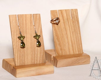 Ash Earring Display Wood Jewelry Holder Wooden Card Stand Ash Earring Display Wood Jewelry Holder Wooden Card Stand