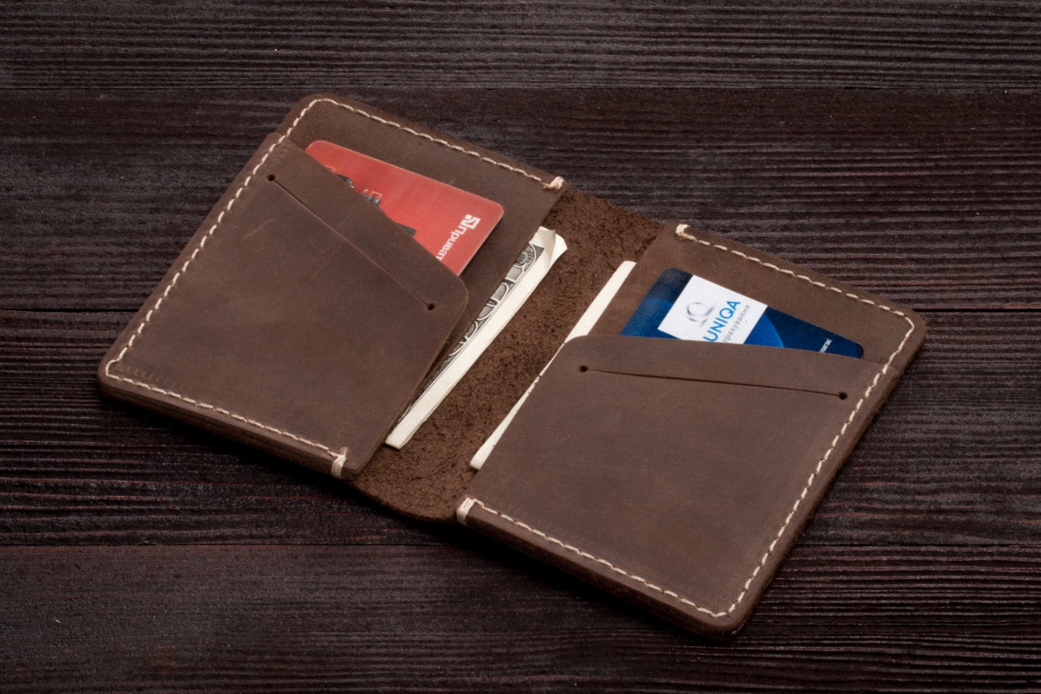 Leather Credit Card Holder Wallet, Wallets for Men, Travel Wallet, Men Wallet, Groomsmen Gifts, Business Card Wallet - Rachiba