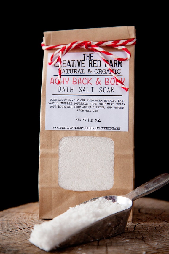 Aches and Pains Bath Salt Soak Back Pain by TheCreativeRedBarn