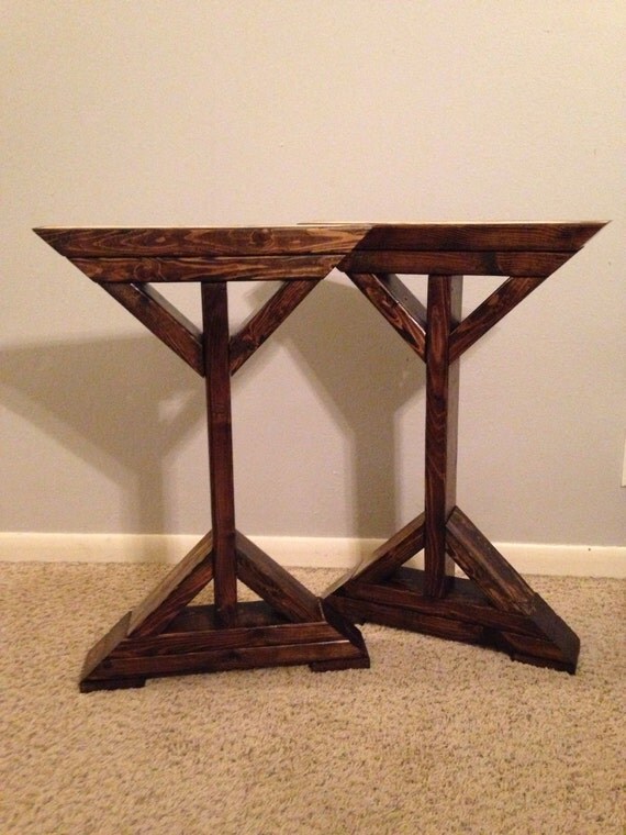 Farmhouse XFrame Table Legs Wood Table Legs by MoritzWoodworks