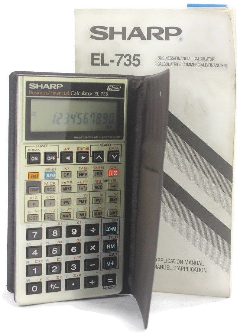 Vintage 1980 S Business Financial Calculator SHARP EL 735