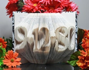 Folded book art-memorable gift-Folded Book Art dates-Third Anniversary-Unique Gift-Best Selling Item-Unique Anniversary Gift