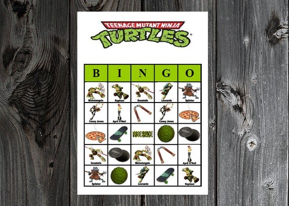 Teenage Mutant Ninja Turtle Bingo 30 Printable by BingoShop4u