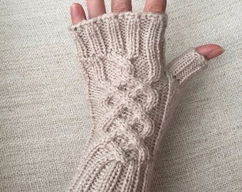 Knitted Fingerless Gloves, Arm Warmers, Hand Warmers, Fall Mittens, Women Gloves