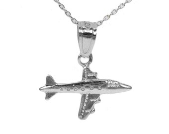 Sterling Silver Airplane Pendant
