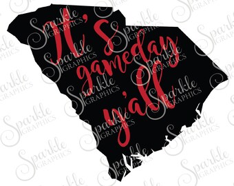 South Carolina It's Game Day Cut File South Carolina Football SVG South Carolina SVG Dxf Eps Png Silhouette Cricut Cut File Commercial Use