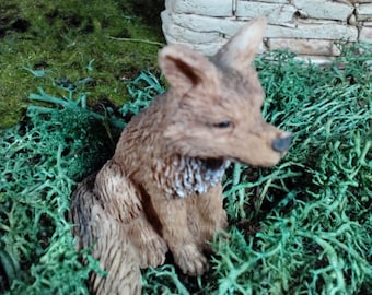 Fairy Garden Miniature Fox (Resin) for your Fairy Garden, Fairy Garden Animal, Miniature Fox, Woodland Creature