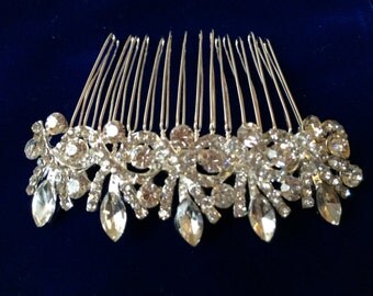 Crystal Rhinestone Flower Hair comb, Bridal Hair comb, Wedding hair accessory,25% off this month