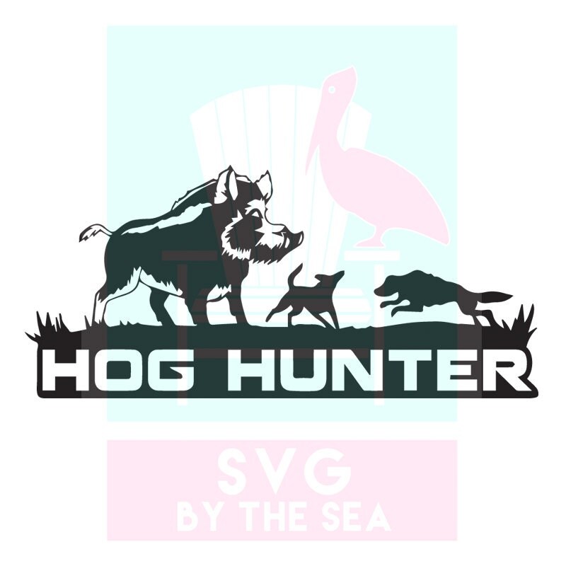 Hog Hunter Cutting Files in Svg Eps Dxf Png for Cricut