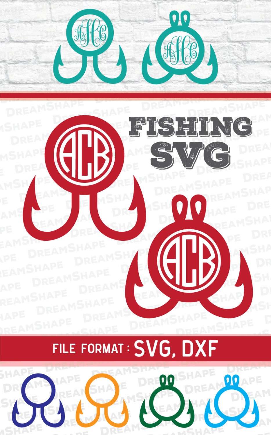 Download Fishing SVG Files Logo Fishing Monogram SVG Files Hobbies