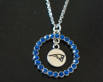 New England Patriots Rhinestone Necklace