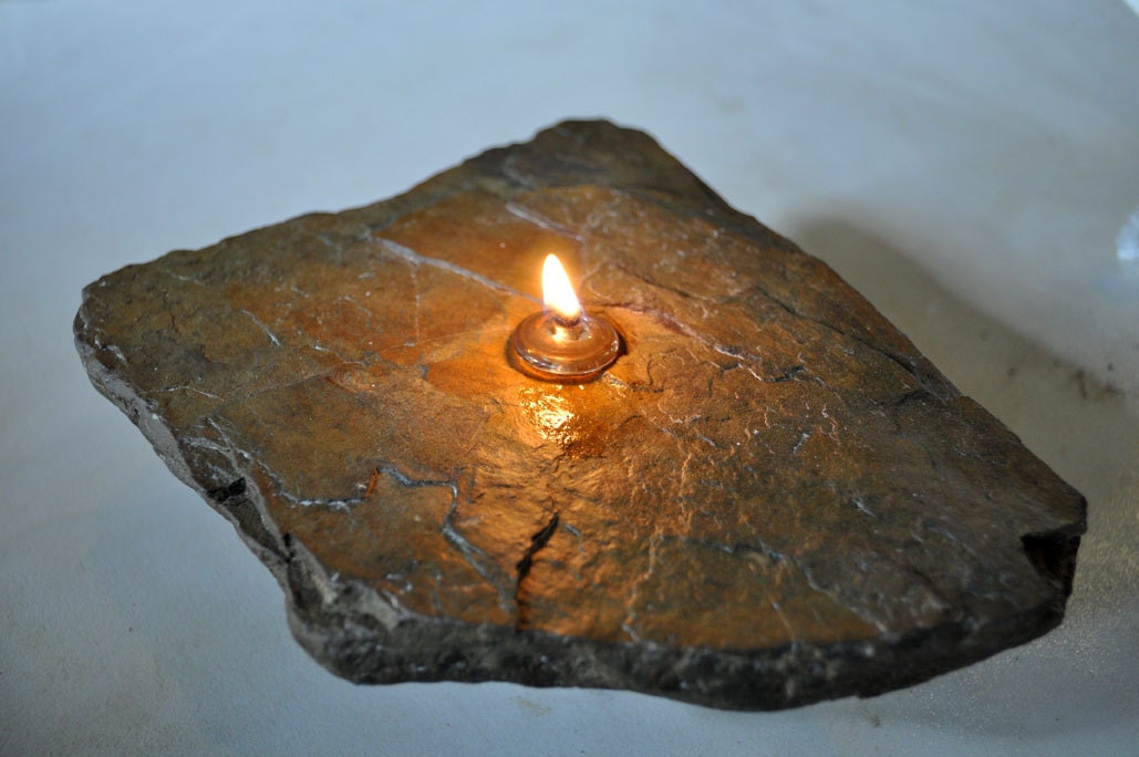 Handmade Rock candles Stone candle rock oil lamp oil rock