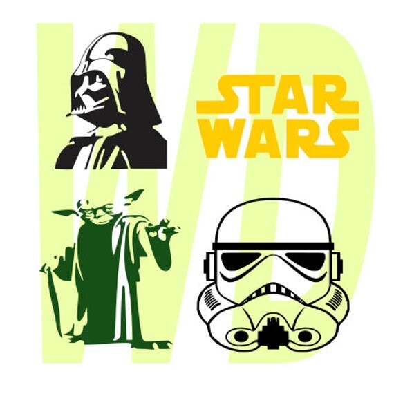 Download Star Wars darth vader storm trooper yoda svg dxf by ...