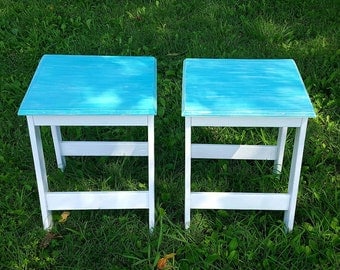 Distressed end table, End table, Accent table, Bedside tables, Rustic tables, End table sets, Price is for one table