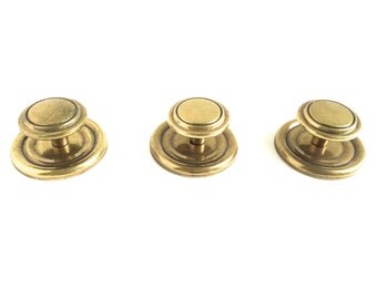 Brass Knobs - Brass Handles Lot - Small Brass Knobs Set of 3 - Brass Cabinet Knob - Brass Pulls - Gold Knobs - Gold Handles - Door Knobs